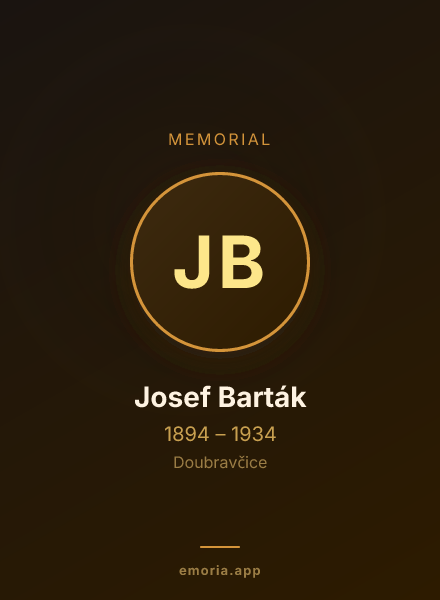 Memorial portrait of Josef Barták