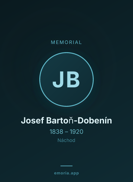 Memorial portrait of Josef Bartoň-Dobenín