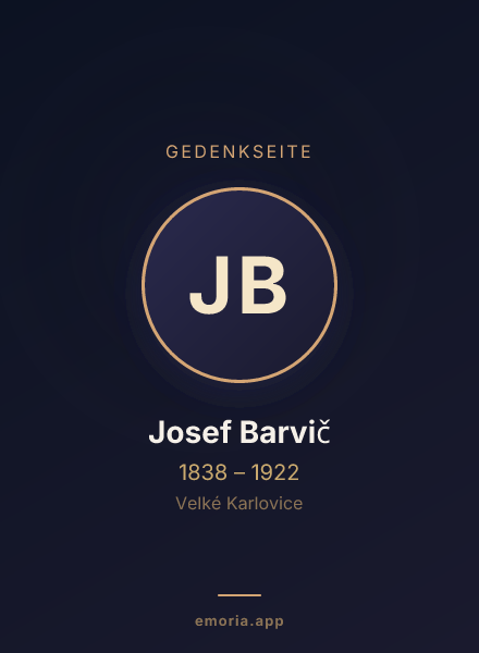 Gedenkportrait von Josef Barvič