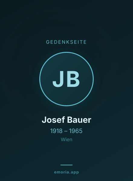 Gedenkportrait von Josef Bauer