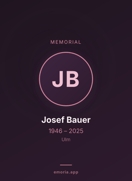 Memorial portrait of Josef Bauer