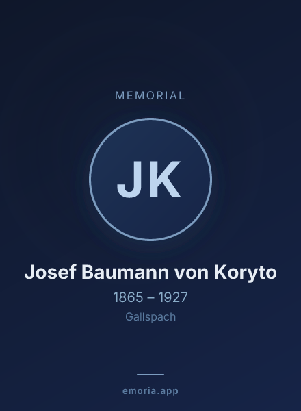Memorial portrait of Josef Baumann von Koryto