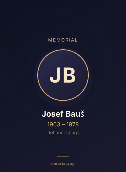 Memorial portrait of Josef Bauš