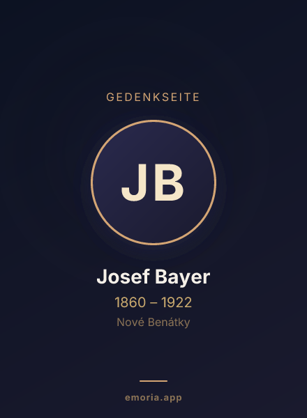 Gedenkportrait von Josef Bayer