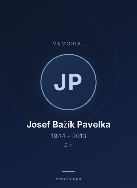 Memorial portrait of Josef Bažík Pavelka