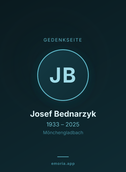 Gedenkportrait von Josef Bednarzyk