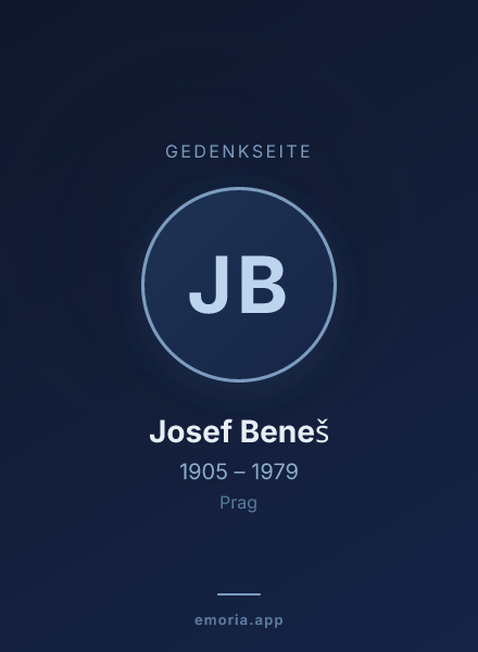 Gedenkportrait von Josef Beneš