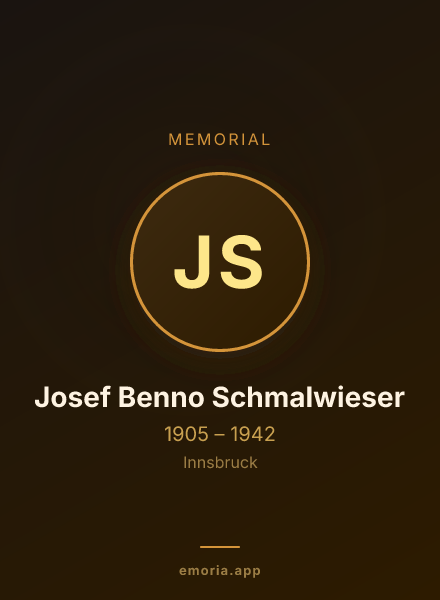 Memorial portrait of Josef Benno Schmalwieser