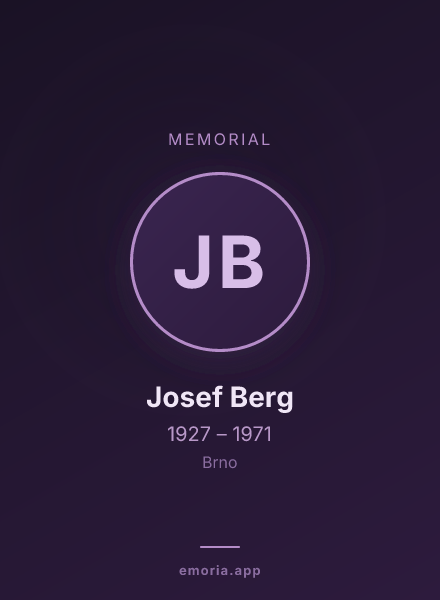 Memorial portrait of Josef Berg