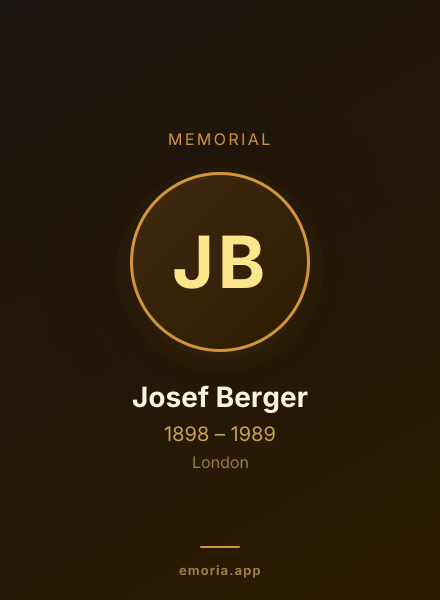 Memorial portrait of Josef Berger