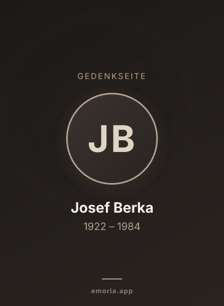 Gedenkportrait von Josef Berka