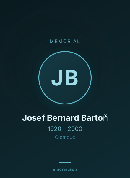 Memorial portrait of Josef Bernard Bartoň