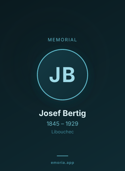 Memorial portrait of Josef Bertig