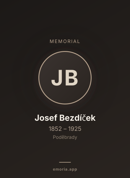 Memorial portrait of Josef Bezdíček