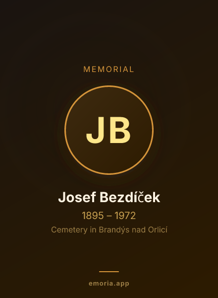 Memorial portrait of Josef Bezdíček