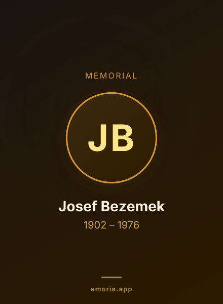 Memorial portrait of Josef Bezemek