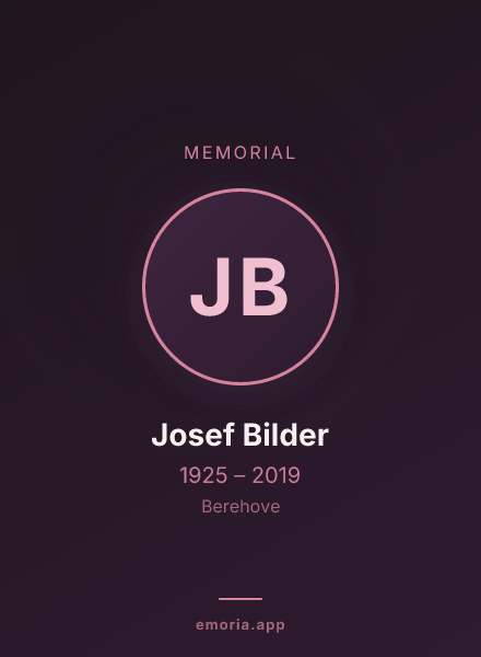 Memorial portrait of Josef Bilder