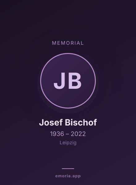 Memorial portrait of Josef Bischof