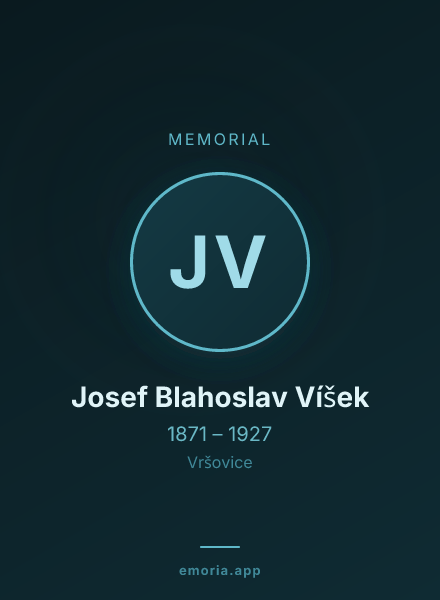 Memorial portrait of Josef Blahoslav Víšek