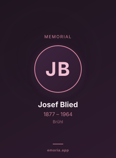 Memorial portrait of Josef Blied