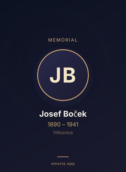 Memorial portrait of Josef Boček