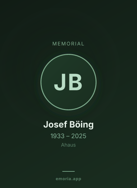 Memorial portrait of Josef Böing
