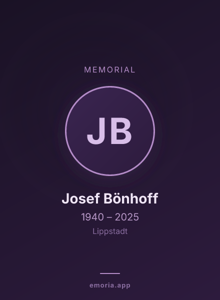 Memorial portrait of Josef Bönhoff