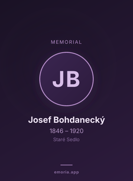 Memorial portrait of Josef Bohdanecký