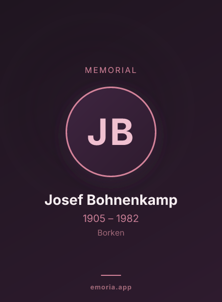 Memorial portrait of Josef Bohnenkamp