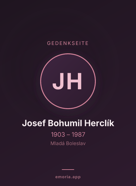 Gedenkportrait von Josef Bohumil Herclík