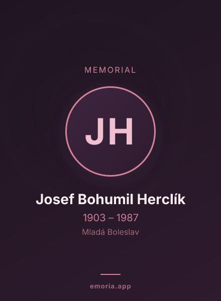 Memorial portrait of Josef Bohumil Herclík