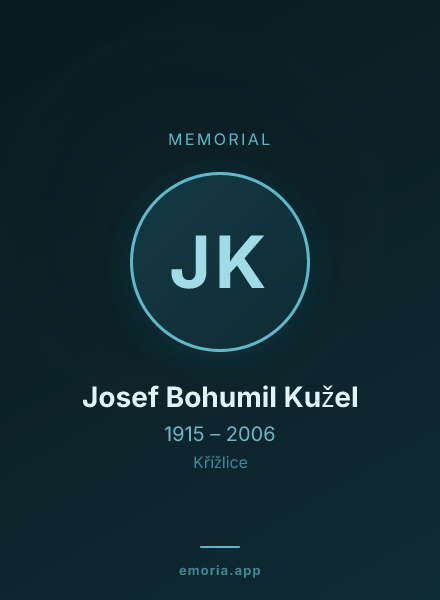 Memorial portrait of Josef Bohumil Kužel