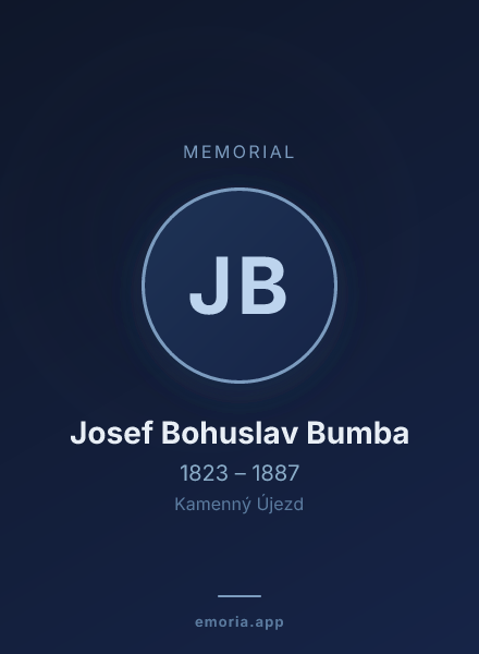 Memorial portrait of Josef Bohuslav Bumba