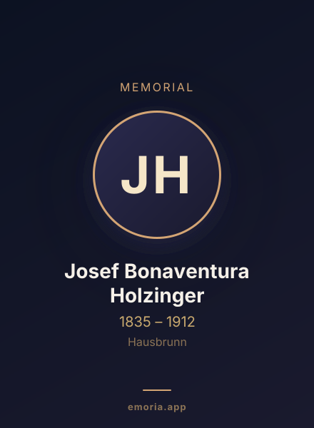 Memorial portrait of Josef Bonaventura Holzinger