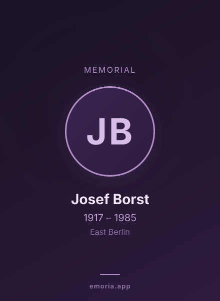 Memorial portrait of Josef Borst