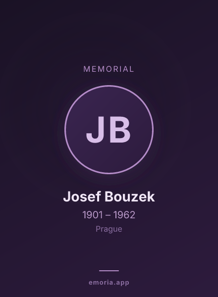 Memorial portrait of Josef Bouzek