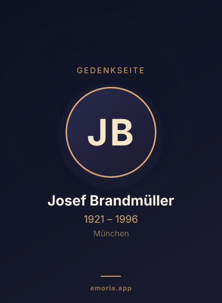 Gedenkportrait von Josef Brandmüller