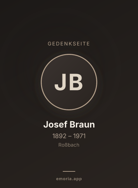 Gedenkportrait von Josef Braun