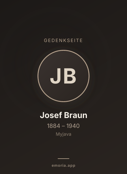 Gedenkportrait von Josef Braun
