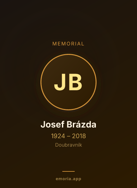 Memorial portrait of Josef Brázda