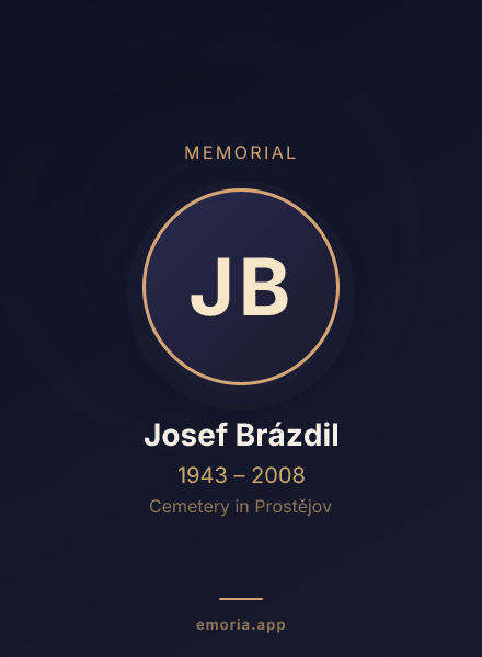 Memorial portrait of Josef Brázdil