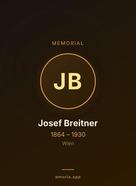 Memorial portrait of Josef Breitner