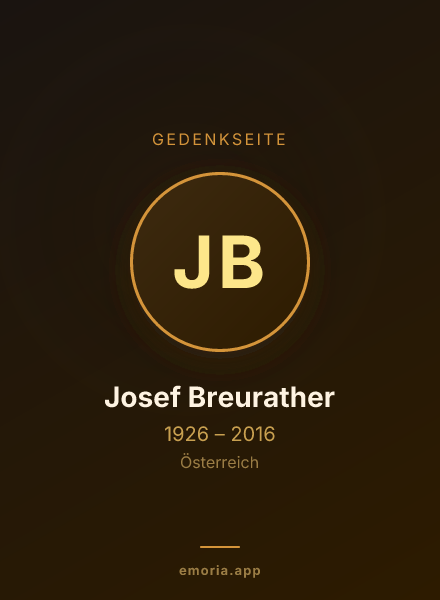 Gedenkportrait von Josef Breurather