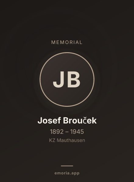 Memorial portrait of Josef Brouček