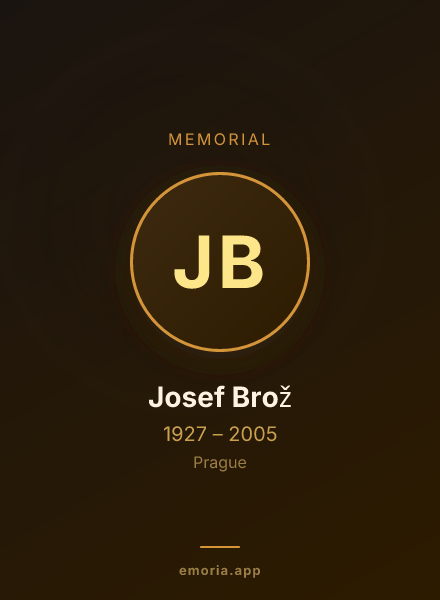 Memorial portrait of Josef Brož