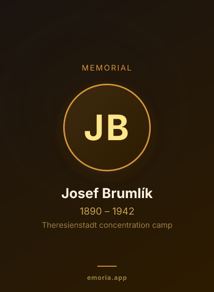 Memorial portrait of Josef Brumlík