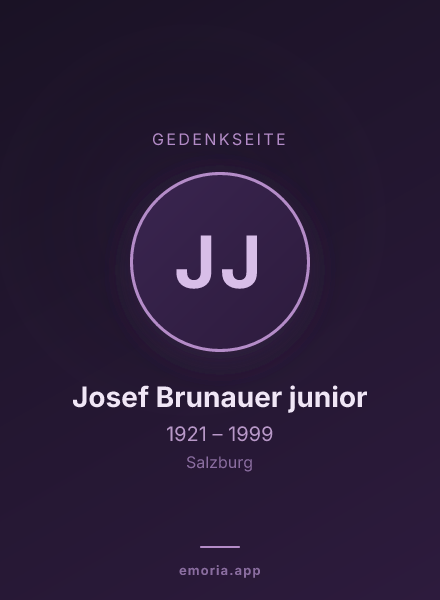 Gedenkportrait von Josef Brunauer junior