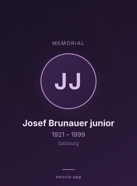 Memorial portrait of Josef Brunauer junior