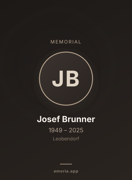 Memorial portrait of Josef Brunner