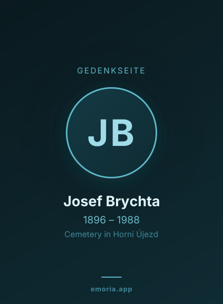 Gedenkportrait von Josef Brychta